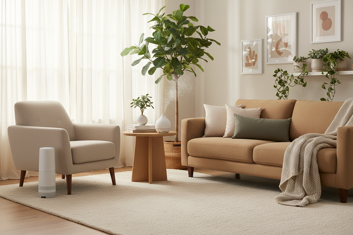 Balanced Indoor Living: Moisture Absorbers, Window Treatments & Home Fragrance for a Healthier Home Environment
