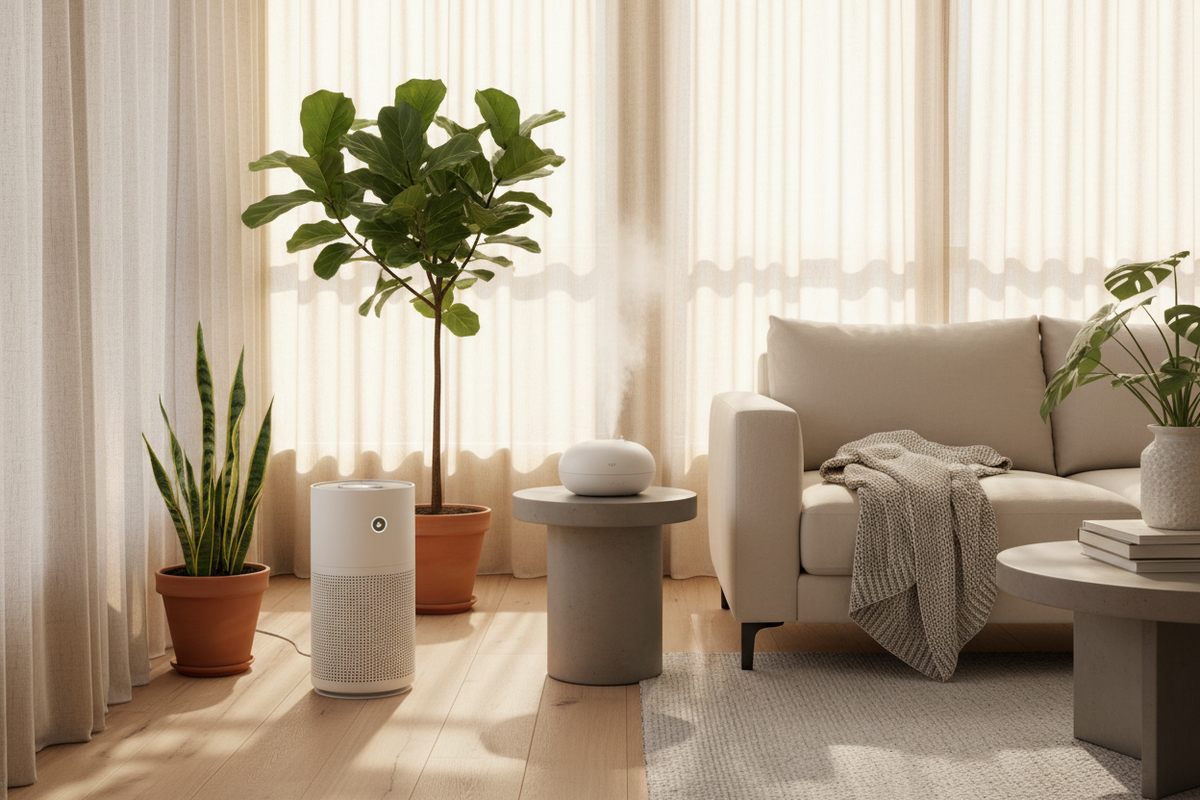Balancing Indoor Comfort With Everyday Humidity Balance, Pure Air Essentials, and Window Treatments