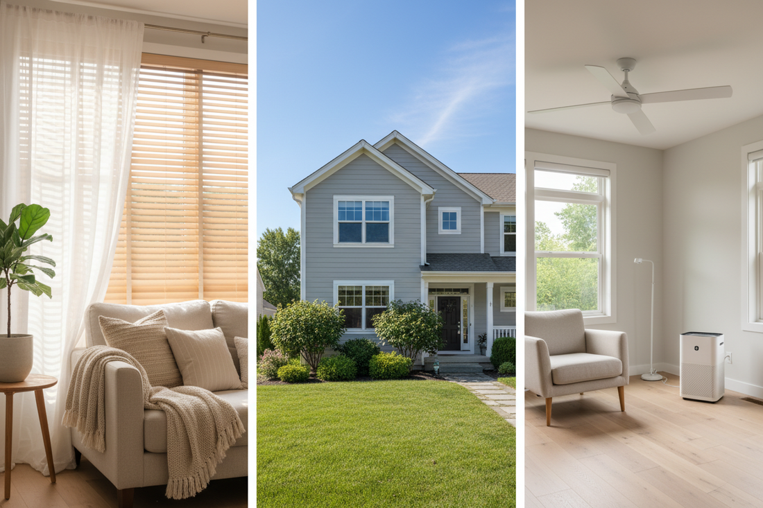 Improve Comfort Year-Round with Window Treatments, Exterior Care, and Cooling & Air Quality