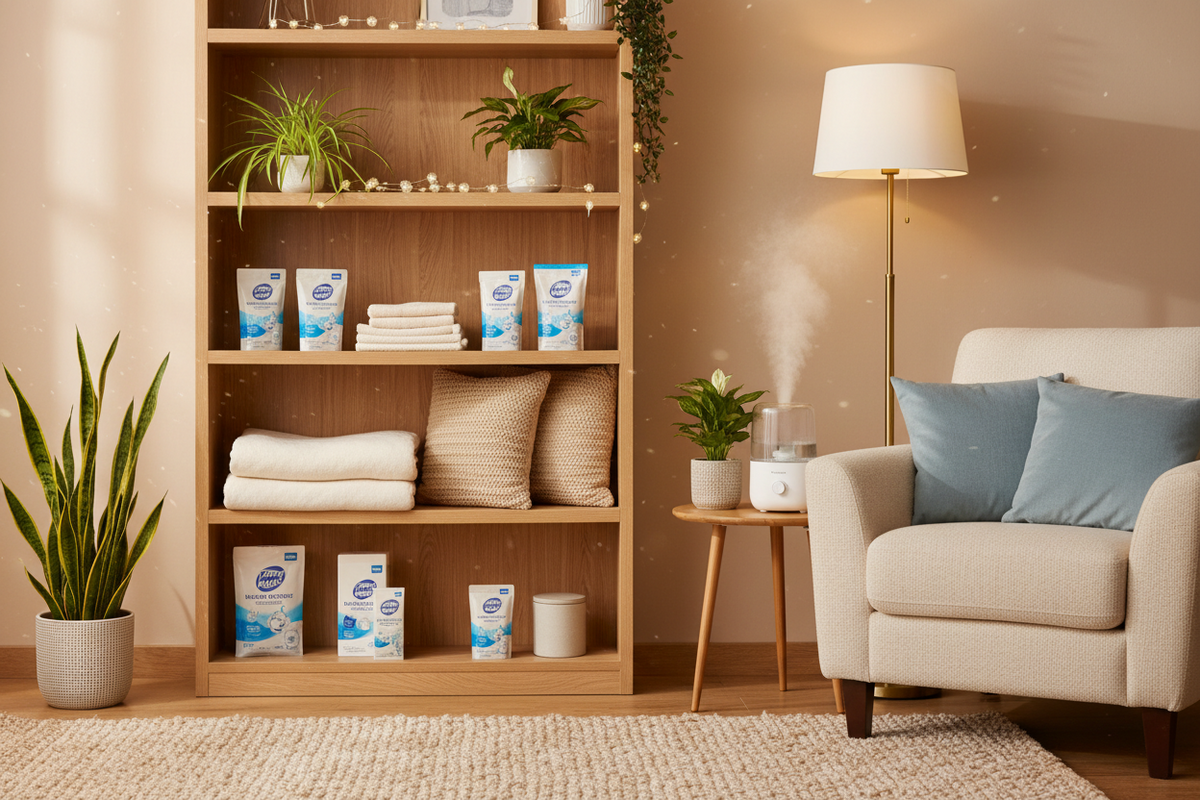 Moisture Control and Air Quality in Storage Spaces Using Moisture Absorbers, Clean Atmosphere Collection, and Pure Air Essentials