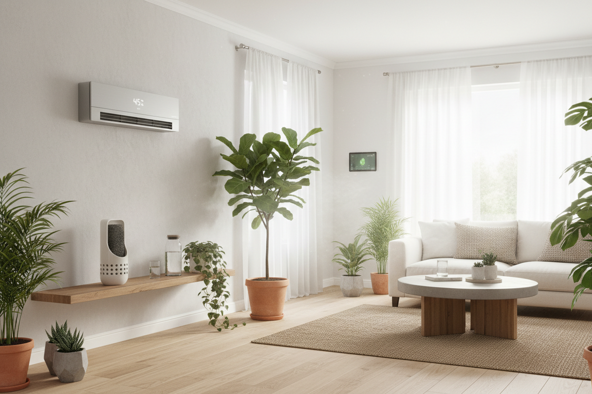 Smart Humidity Balance for Modern Homes Using Fresh Living Solutions, Moisture Absorbers, and HVAC Equipment
