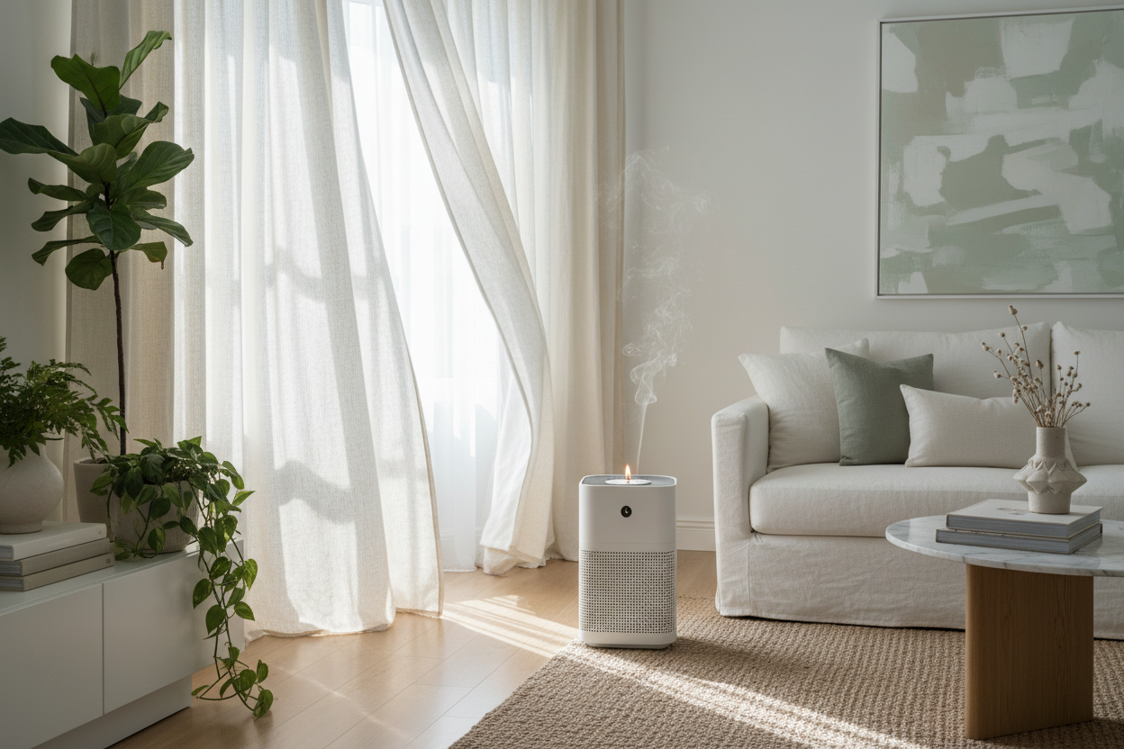 The Connection Between Window Treatments, Cooling &amp; Air Quality, and Home Fragrance
