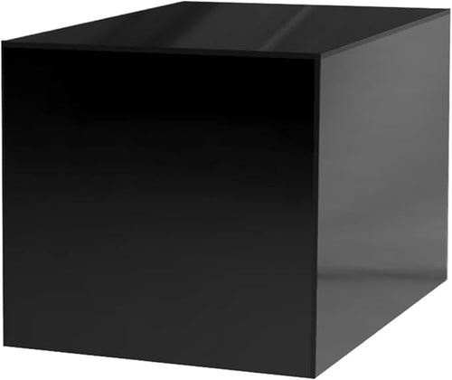 10" Acrylic Display Riser Box with 1 Open Side No Lid Glossy Black Square Retail Merchandise Storage Bin Product Platform by Marketing Holders by MarketingHolders