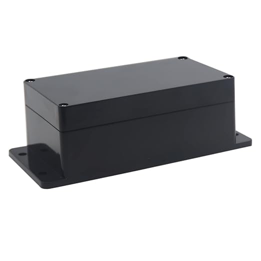 Watertight Junction Box, IP67 Waterproof Project Box Durable ABS Plastic Electronic Enclosure Case for DIY Electrical Project with Wall Fixed Ear 6.22" x 3.54" x 2.52"(158 x 90 x 64 mm) by YETLEBOX