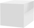 5" Acrylic Display Riser Box with One Open Side No Lid Preassembled Versatile Glossy White Square Lucite Retail Product Platform or Merchandise Storage Bin by Marketing Holders by MarketingHolders
