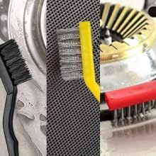 Crevice Cleaning Brush Set 11-Piece Multi-Purpose Hard & Soft Bristle Brushes for Kitchen, Bathroom Tile Grout Sink Bottles & Crevices Deep Cleaning Tools for Home Car & Appliances Black & White - Image 4