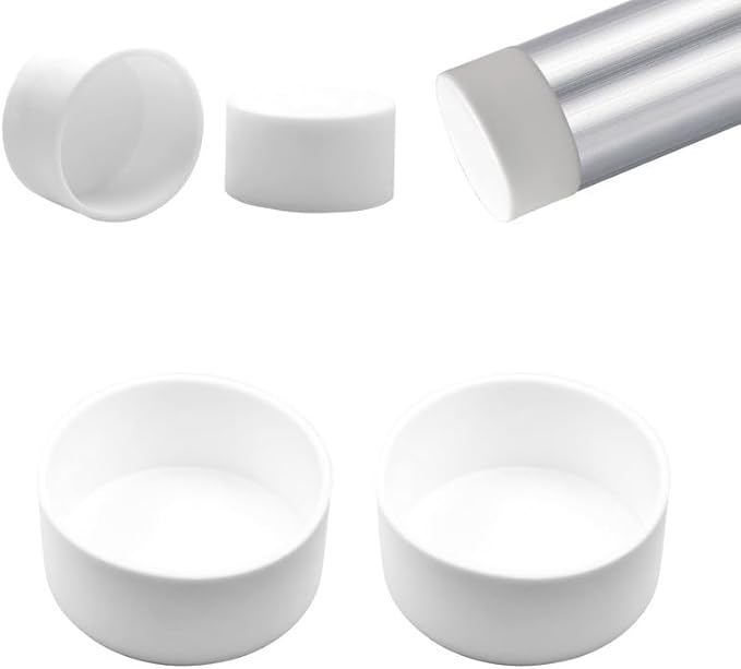 2-15/16" (74.5mm) Silicone Chair Leg Floor Protectors, Rubber Chair Leg Caps, Non-Slip Furniture Pads Round Chair Feet Covers End Caps for Hardwood Floors, Patio & Table Foots, White (2PCS) by EASYEAH