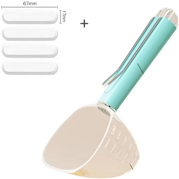 Pet Food Moisture Absorber – Reusable Diatomite Drying Blocks for Cats and Dogs, Keep Kibble Fresh and Dry (Green - transparent graduated spoon + 4 drying strips) - Image 2