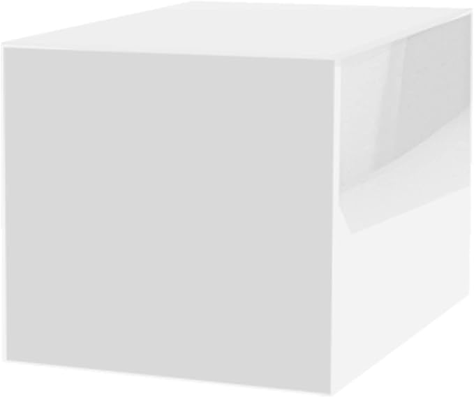 Marketing Holders 12” White Acrylic Display Box with One Open Side No Lid Versatile Square White Merchandise Storage Bin or Retail Product Riser No Assembly by MarketingHolders