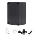 Project Box for Electronics -Electrical Enclosure, Junction Box ABS Plastic Dustproof Waterproof IP65, with 4 PCS M16 Cable Glands Black (7.87 x4.72 x2.95 inch (200x120x75 mm)) by Unknown
