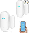 2-Pack WiFi Door and Window Sensors,Tuya Smart Alarm with Free Notification APP Control Home Security Alarm System, No Hub Required,Compatible with Alexa, Google Home by SENCKIT
