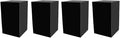 4 Pack Black Acrylic Display Box with One Open Side Versatile 12" x 12" x 19" No Lids Merchandise Storage Bin or Retail Product Riser No Assembly Required by Marketing Holders by MarketingHolders