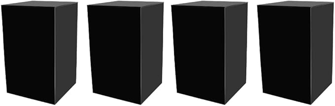 4 Pack Black Acrylic Display Box with One Open Side Versatile 12" x 12" x 19" No Lids Merchandise Storage Bin or Retail Product Riser No Assembly Required by Marketing Holders by MarketingHolders