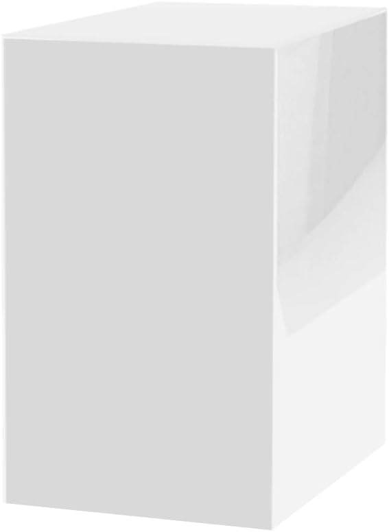 Marketing Holders Acrylic Display Riser Box White Acrylic Pillar 12" x 12” x 24” No Lid Hollow Pedestal Plinth 5 Sided Retail Merchandise Display Flower Tower Elevated Vertical Box Product Showcase by MarketingHolders