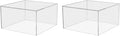 2 Pack Clear Acrylic Display Box with One Open Side No Lid 7" x 7.25" x 4" Inch Versatile Plexiglass Merchandise Storage Bin or Retail Product Riser by Marketing Holders by MarketingHolders