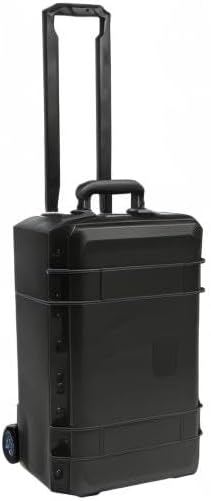 22" Weatherproof Hard Case Rolling Waterproof Case Dry Box with Foam Protective Cases Shockproof Hard Travel Cases For Cameras Lenses Electronic Equipment (Black) - Image 10
