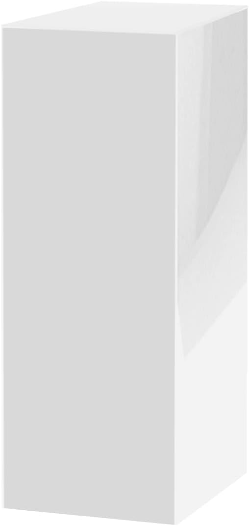 Marketing Holders Acrylic Display Riser Box White Pedestal 12" x 12" x 40" No Lid Tall Pillar Flower Tower Hollow Cube Safety 3/16 Thick Plexiglass 5 Sided Show Case Art Easel Pedestal Display by MarketingHolders