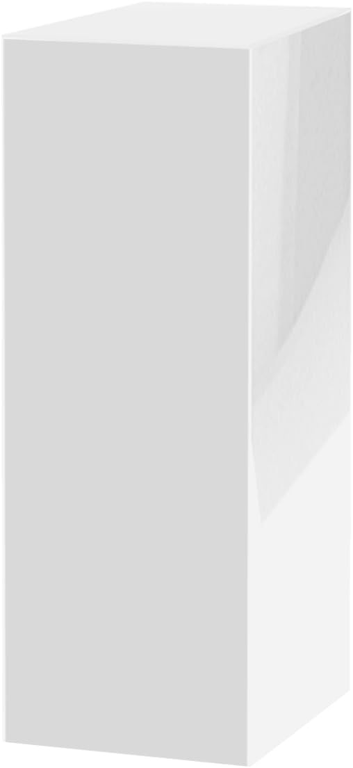 Acrylic Display Riser Box White Tall Acrylic Cube Pedestal Art Sculpture 12" x 12" x 42" No Lid One Piece Box Throne Pillar Stand Hollow Flower Tower for Weddings by Marketing Holders by MarketingHolders