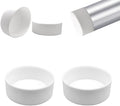 3-13/16" (97.5mm) Silicone Chair Leg Floor Protectors, Rubber Chair Leg Caps, Non-Slip Furniture Pads Round Chair Feet Covers End Caps for Hardwood Floors, Patio & Table Foots, White (2PCS) by EASYEAH