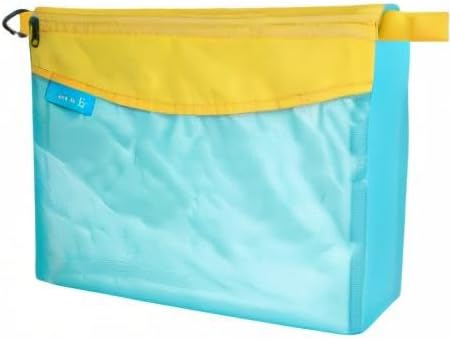 pack all Water-resistant Material Zipper Pouch, Mesh Zipper Bag for Storage, Travel, Office (Large, Blue) - Image 8