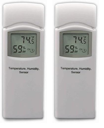 Ambient Weather WH31E Thermo-Hygrometer Sensor for - Pack of 2 by AmbientWeather