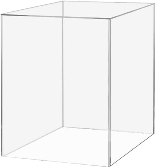 12 Inch Wide x 16 Inch High Clear Acrylic Display Box with One Open Side No Lid Versatile Tall Plexiglass Retail Product Riser Storage Bin or Wedding Floral Centerpiece Pedestal by Marketing Holders by MarketingHolders