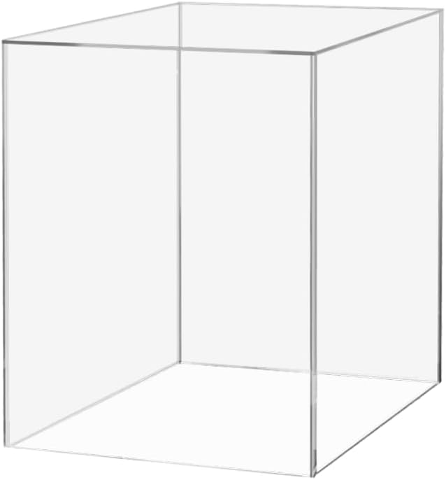 Marketing Holders 12" x 12" x 16" Clear Acrylic Display Box with One Open Side No Lid Versatile Tall Retail Product Riser Storage Bin or Wedding Floral Centerpiece Pedestal by MarketingHolders