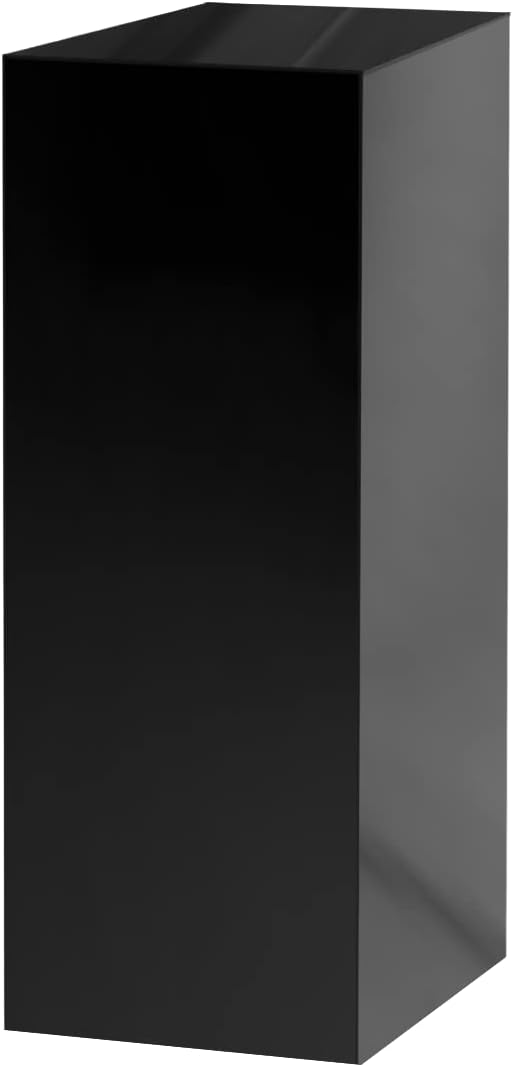 Marketing Holders 12"W x 12"D x 40"H Black Cube with White Base Display Cube Pedestal Art Sculpture Stand Box Lifter Elevate by MarketingHolders