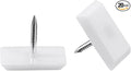 uxcell Furniture Feet Nail Plastic Glide Nails Square Chair Table Leg Protector Pads 18mm x 12mm White 20pcs by uxcell