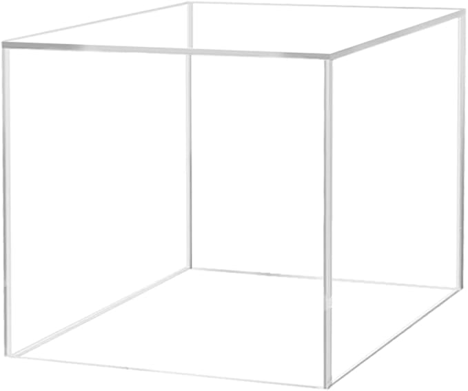 6" Clear Acrylic Display Box with One Open Side No Lid Versatile Square Retail Product Riser or Merchandise Storage Bin by Marketing Holders by MarketingHolders