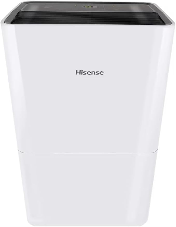 Hisense ConnectLife Smart Control 50 Pint 3-Speeds Dehumidifier, 3 Fan Speeds (High, Low, Auto), WiFi Enabled, Low Noise Airflow System 46 dB, 115v, Up to 4500 sq.ft, DH7021W1WG (Renewed) by Amazon+Renewed