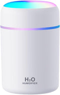 Portable Mini Humidifier, 300ml with Colorful LED Night Light, USB Personal Desktop Humidifier for Car Office Home Travel, Auto Shut-Off, 2 Mist Modes, Super Quiet by Unknown
