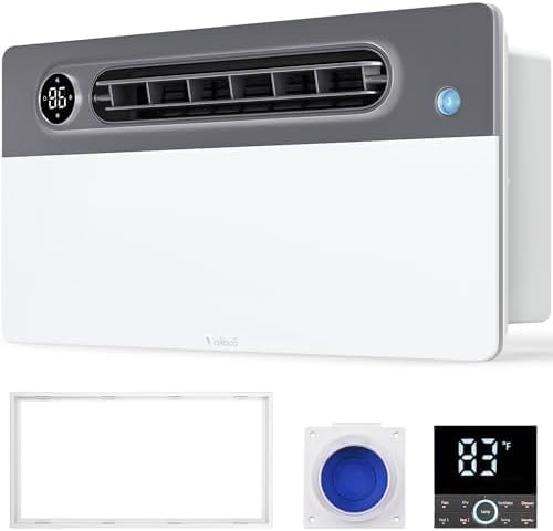 Bathroom Fan with Light and 1900W Heater, 180 CFM Ventilation, Remote Control,Quiet Exhaust, 4-in-1 Design for Heating, Lighting, Ventilation & Air Circulation for Comfort in Any Season by VallisCo