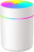 180ml Portable Small Humidifier with Colorful LED Night Light, USB Personal Desktop Humidifier for Car Home Office Travel, Auto Shut-Off, 2 Mist Modes, Super Quiet by HKTOPCNE