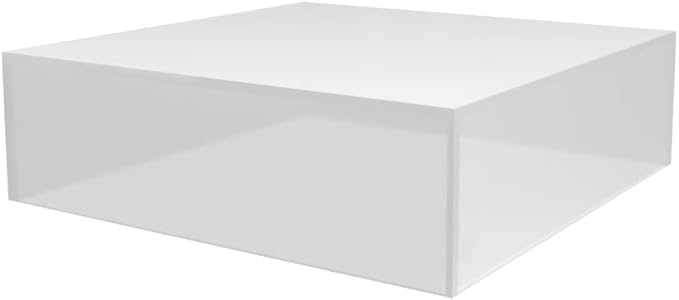 Acrylic Display Box with One Open Side 6.75" x 6.75" x 2 No Lid Versatile Frosted Plexiglass Merchandise Storage Bin or Retail Product Riser by Marketing Holders by MarketingHolders