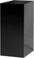 One Piece Acrylic Pedestal Art Stand Glossy Black Display No Lid 12" x 12" x 32" High No Assembly Column Lifter Elegant Display Weddings Celebrations Cube Riser Showcase by Marketing Holders by MarketingHolders