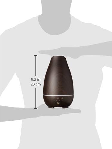 HealthSmart Essential Oil Diffuser, Cool Mist Humidifier and Aromatherapy Diffuser with 500ML Tank Ideal for Large Rooms, Adjustable Timer, Mist Mode and 7 LED Light Colors, Brown (Pack of 2) - Image 9