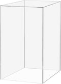 Tall Display Box Clear Acrylic 12" x 12” x 24” No Lid Hollow Pedestal 5 Sided Retail Merchandise Socle Display Trinkets Flower Tower Bin Elevated Multi Use Product Showcase by Marketing Holders by MarketingHolders