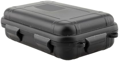Dioche Small Hard Case Box, Waterproof Plastic Container with Zippered Seal for Outdoor Survival Gear, Camping, Fishing, Boating, Travel, Airtight Dry Storage, Shockproof Floating Carry Case by Dioche