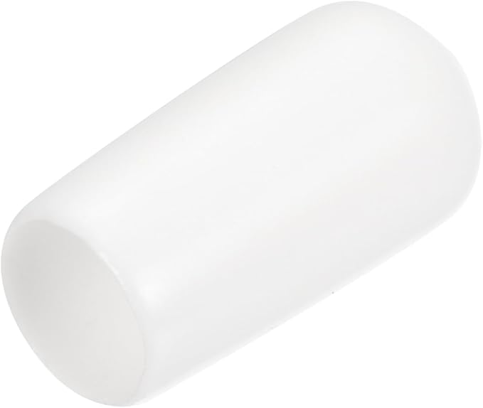 uxcell 20pcs Rubber End Caps 7mm ID Vinyl Round End Cap Cover Screw Thread Protectors White by uxcell