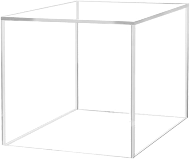 Baseball Display Box Clear Acrylic Cube 4" Square Memorabilia Showcase Dust Cover Ball Protector No Base 1 Side Open No Assembly by Marketing Holders by MarketingHolders