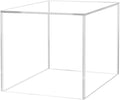 Food Riser for Buffet Table Clear Acrylic Square Box 4" Display Stand Hollow Bottom No Lid for Catering and Events No Assembly by Marketing Holders by MarketingHolders