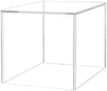 3" Acrylic Display Riser Box with One Open Side No Lid Versatile Clear Square Plexiglass Retail Product Platform and Merchandise Storage Bin by Marketing Holders by MarketingHolders
