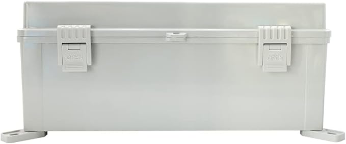 MAKERELE Outdoor electrical Box Weatherproof Includes Internal Mounting Panel 15.7"*11.8"*6.7" (400 * 300 * 170mm) Large Project Box For Electronics Hinged Cover Plastic Clip With 2 NPT 3/4” Glands - Image 7