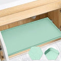 Waterproof Under Sink Mat 28" x 19", Silicone Cabinet Liner, Rubber Protector for Kitchen and Bathroom, Keeps Cabinets Clean, Dry, and Organized (Mint Green) by FORWOS