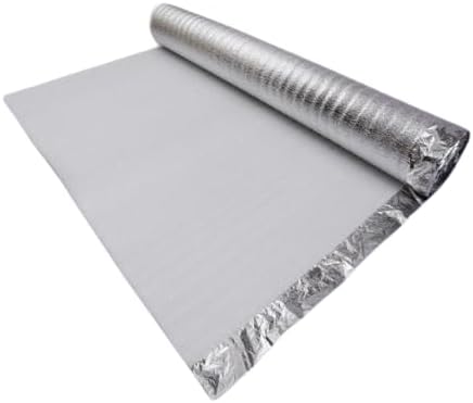 AMERIQUE 400SQFT 4TH Generation Silver 2MM Thick Flooring Underlayment Padding 3-in-1 Heavy Duty Foam with Tape & Vapor Barrier - Image 2
