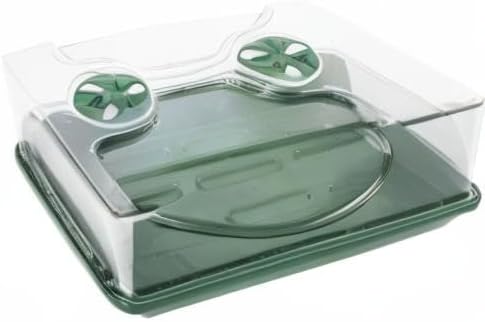 EarlyGrow 70738 Medium Domed Propagator, 15" x 9" x 7", Black/Dark Green - Image 8