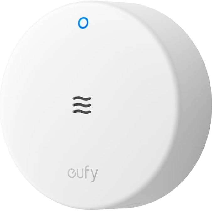 eufy Water Leak and Freeze Sensor E20, Dual Detection, Extended Reach with Cable, Built-in Alert with 75 dB Alarm, Long-Lasting 5-Year Battery Life, Requires HomeBase 2, 3, Mini, or Pro by eufySecurity