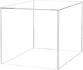 5" Acrylic Display Riser Box with One Open Side No Lid Versatile Clear Square Lucite Retail Product Platform and Merchandise Storage Bin No Assembly by Marketing Holders by MarketingHolders