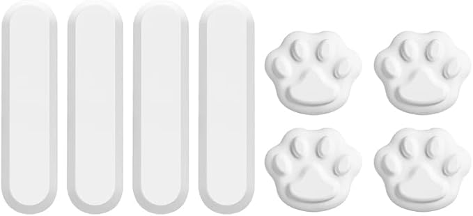 Eco-Friendly Pet Food Desiccant - 100% Natural Clay Dehumidifying Sticks, 3-Size Bundle for Large/Small Storage Bins, Odorless Moisture Traps (1 set each of strip + cat paw.) by Unknown